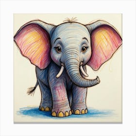 Little Elephant 1 Canvas Print