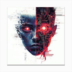 Cyberpunk.Generated AI. Wall Art Print Canvas Print