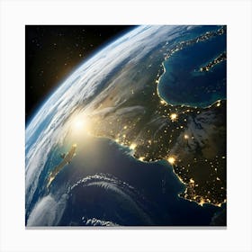 Earth At Night 29 Canvas Print