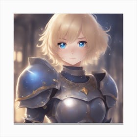 Anime Girl In Armor Canvas Print
