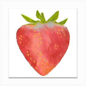 Juicy Red Strawberry Square Canvas Print