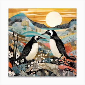 Bird In Nature Penguin 3 Canvas Print