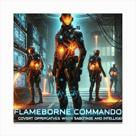 A Depiction Of Flameborne Commandos, Covert Operat Canvas Print