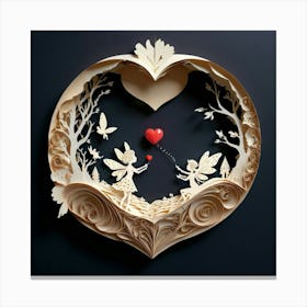 Heart Of Paper Art Canvas Print