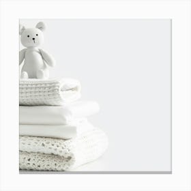 White Teddy Bear Canvas Print