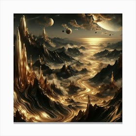 Golden Landscape Canvas Print