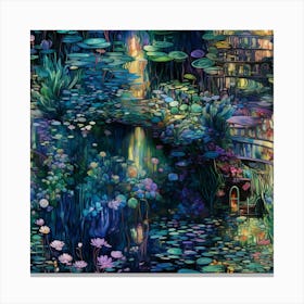 Impressionist - Water Lily Pond 3 Canvas Print