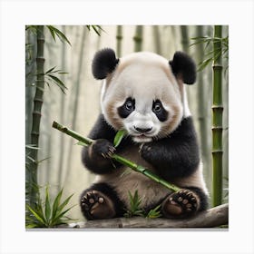 Cute Baby Panda Canvas Print