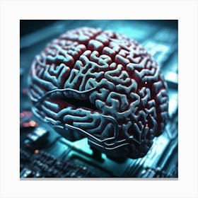 Brain On A Circuit Board 59 Canvas Print