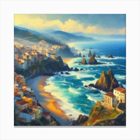 City By The Sea Canvas Print