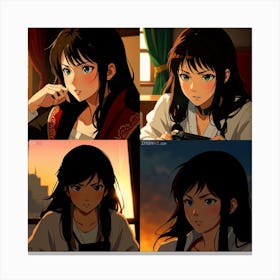 Typical anime girl Canvas Print