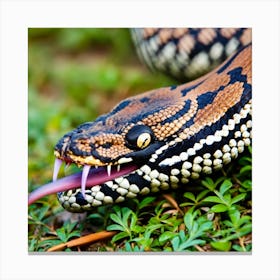 A Snake That Is Huge Is 80 M Long And Has Very S Canvas Print