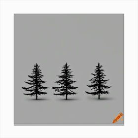 Simple Pines Canvas Print