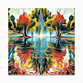 Reflections In The Water Canvas Print