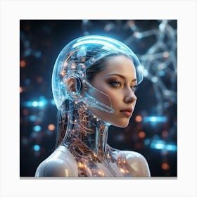 Futuristic Woman Canvas Print