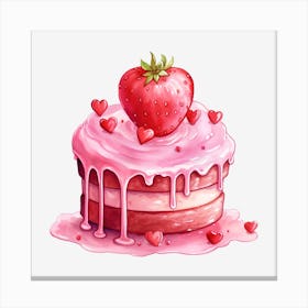 Valentine'S Day Cake 19 Canvas Print