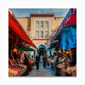 Market In Morocco Canvas Print