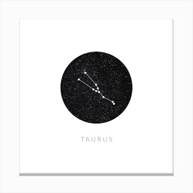 Taurus Constellation Square Canvas Print