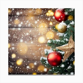 Decorative Snowfall Glow Holiday Tradition Space Festive Light Closeup Decor Season New (25) Canvas Print