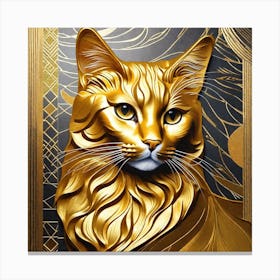 Golden Cat 4 Canvas Print