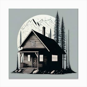 Cabin In The Woods Canvas Print