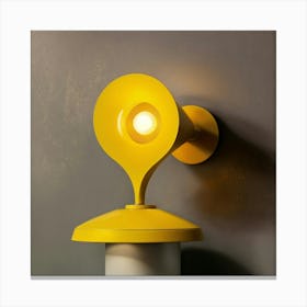 A Logo Of A Yellow Modern Lamp 4 Canvas Print