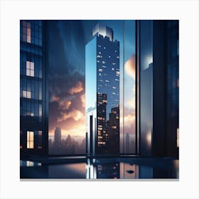 Glass Skyscraper 1 Canvas Print