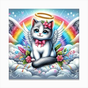 Angel Cat 3 Canvas Print