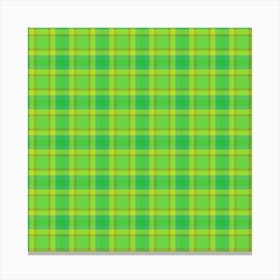 Green Plaid Canvas Print