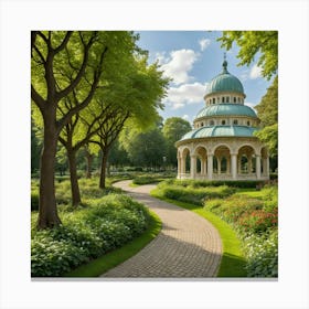 Gazebo In The Park Canvas Print