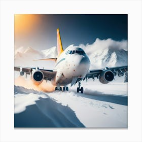 Airplane On Snow (25) Canvas Print