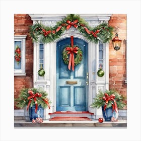 Christmas Door 191 Canvas Print