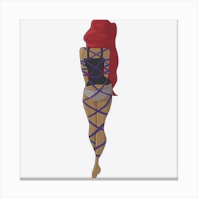 Shibari Rope Bondage Bdsm Redhead Girl Canvas Print