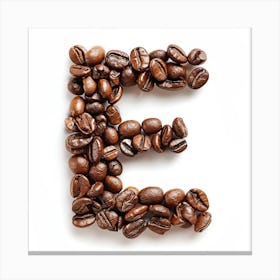 Coffee Beans Alphabet E Canvas Print