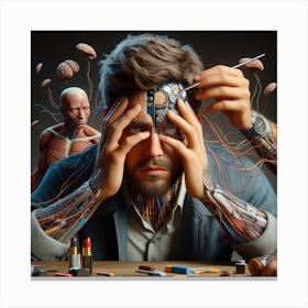 Man'S Head Canvas Print