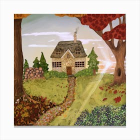 Autumn Cottage Canvas Print