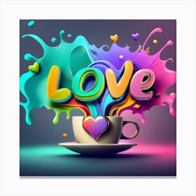 Love Coffee Canvas Print