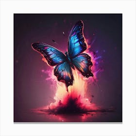 Butterfly In Flames 1 Canvas Print