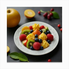 Default Create Unique Design Of Fruits In Beautiful Dish 0 Canvas Print