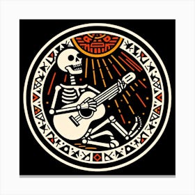 Day Of The Dead Skeleton Canvas Print