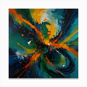 A mesmerizing swirl of vibrant colors Canvas Print