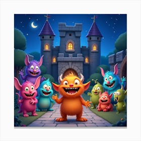 Monsters In The Castle 2 Canvas Print