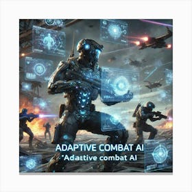 A Sci Fi Scene Illustrating Adaptive Combat Ai, Canvas Print