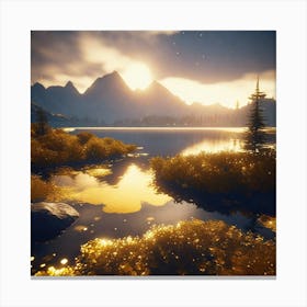 Sunset In The Mountains 33 Canvas Print