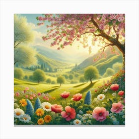 Blossoming Garden Canvas Print