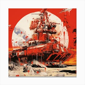 Red Bomber Canvas Print