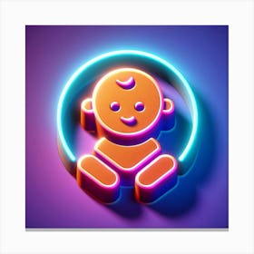 Neon Baby Logo Canvas Print