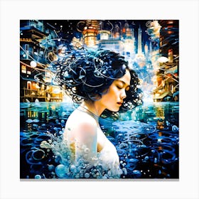 Dreaming of the flood. Canvas Print