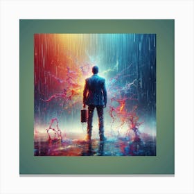 Rainy when ready for work Canvas Print