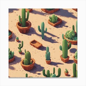 Cactus Garden 3 Canvas Print